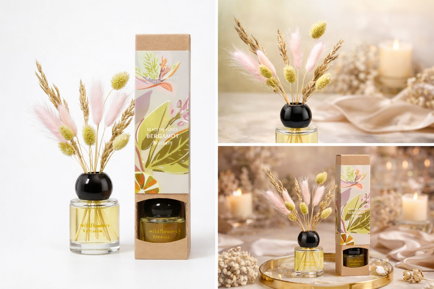 Luxe Geur Diffuser met Droogbloemen