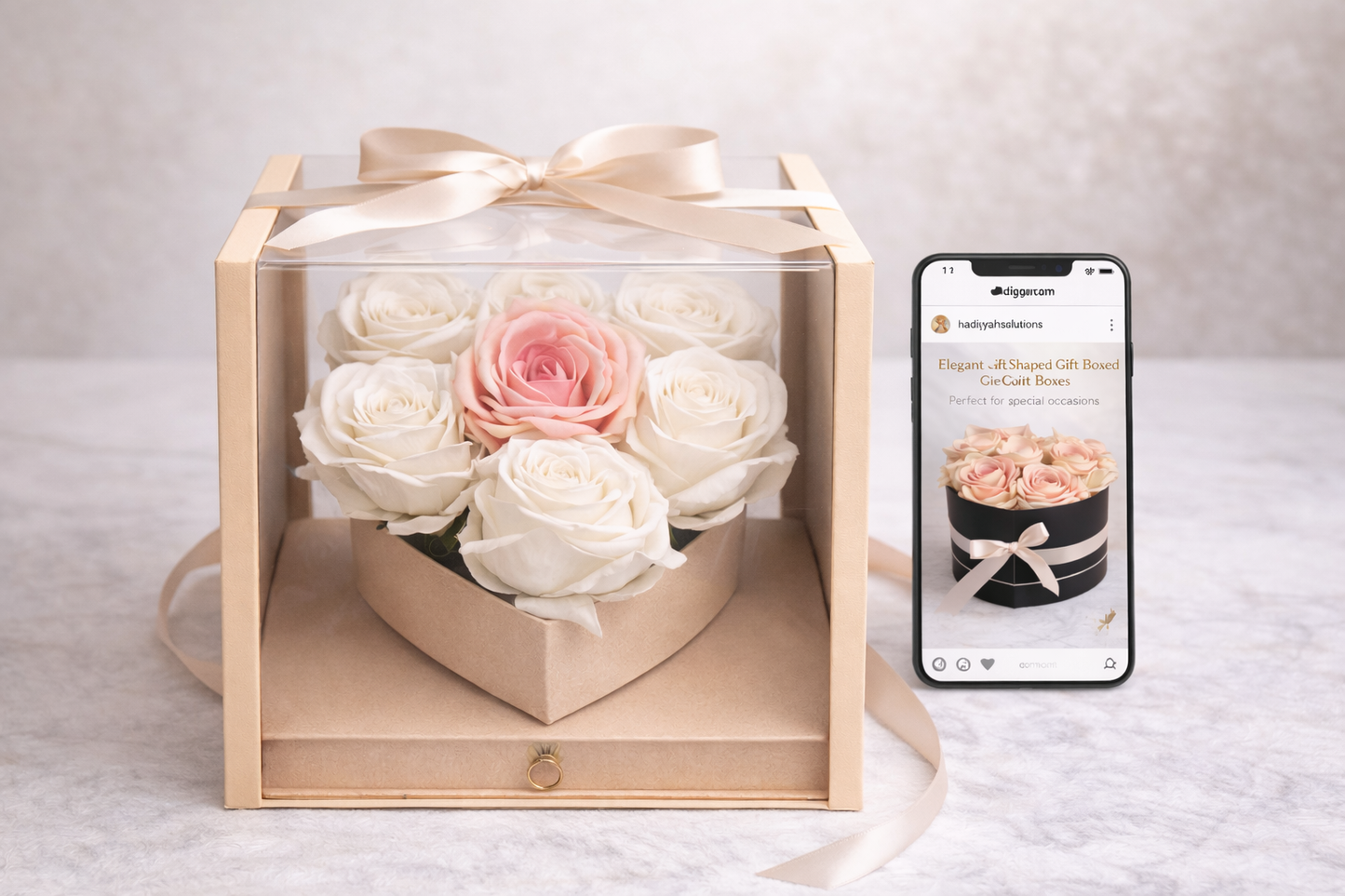Luxury Flower Showcase Box